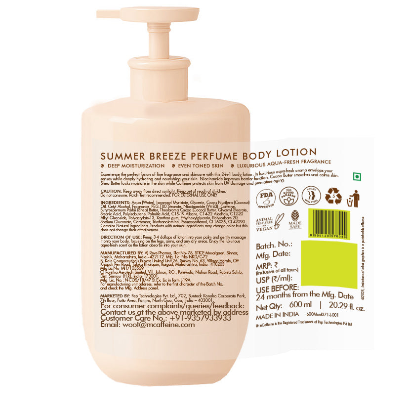 Summer Breeze Perfume Body Lotion - 600ml