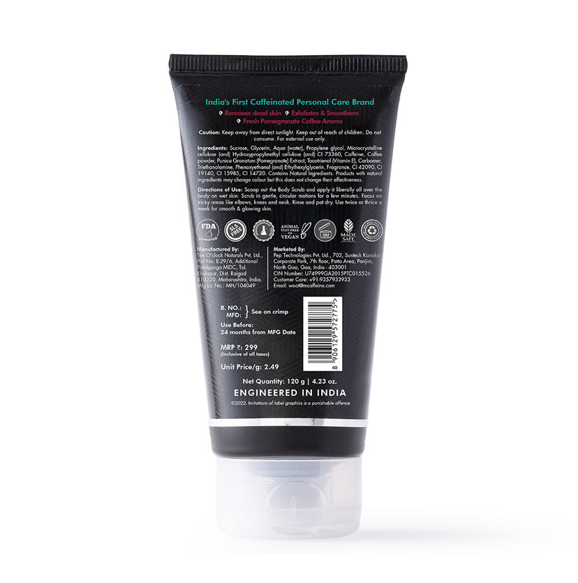 Coffee Sugar Body Scrub with Pomegranate - 120 g