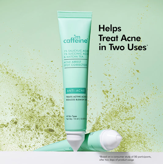 1% Salicylic Acid 1% Succinic Acid Acne Arrest Spot Corrector with Matcha Tea-15 ml