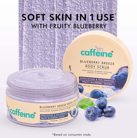 Blueberry Breeze Body Scrub | Exfoliates, Removes Tan | Fruity Blueberry Aroma - 175g