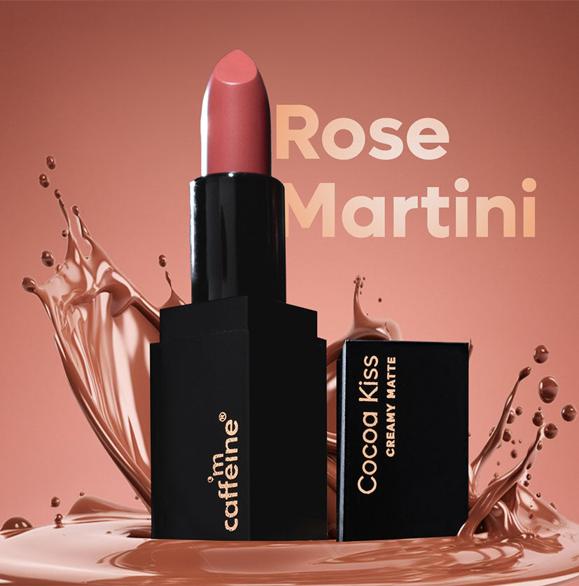 Cocoa Kiss Creamy Matte Nude Lipstick - Rose Martini