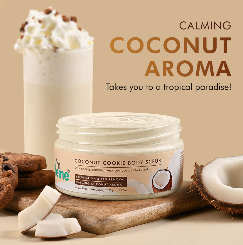 Coconut Cookie Body Scrub | Exfoliates & Removes Tan | Calming Coconut Aroma - 175g
