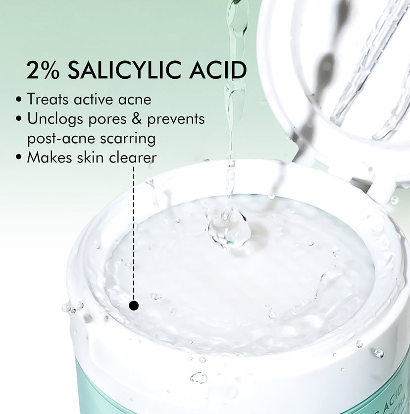 2% Salicylic Acid Serum Clear Skin Acne Pads | Acne & Oil Control with Matcha Tea - 40 N (x1)