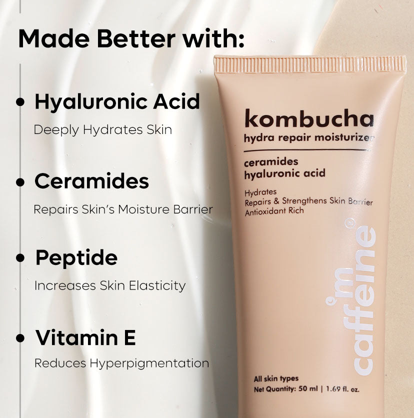 Kombucha Hydra Repair Face Moisturizer with Hyaluronic Acid & Ceramides - 50 ml