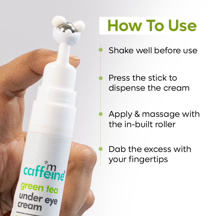 Green Tea Under Eye Cream with 3% Caffeine - 15 ml