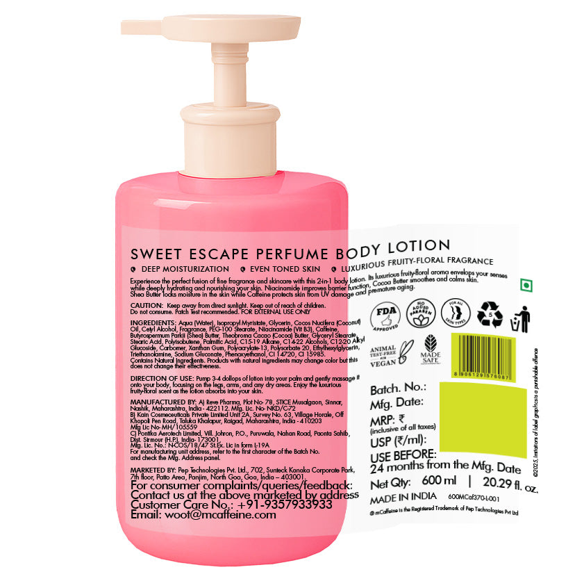 Sweet Escape Perfume Body Lotion - 600ml