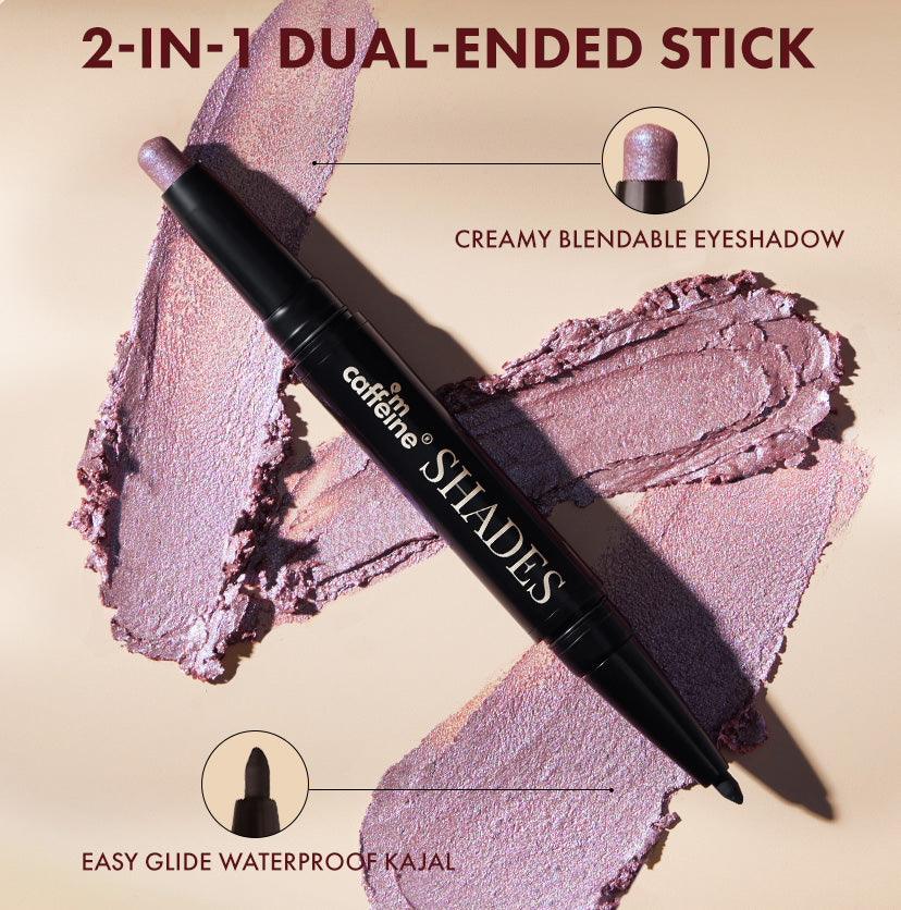 Duo-Verse 2-in-1 Kajal + Eyeshadow - Blush Gold & Black Magic, 1g & 0.25g
