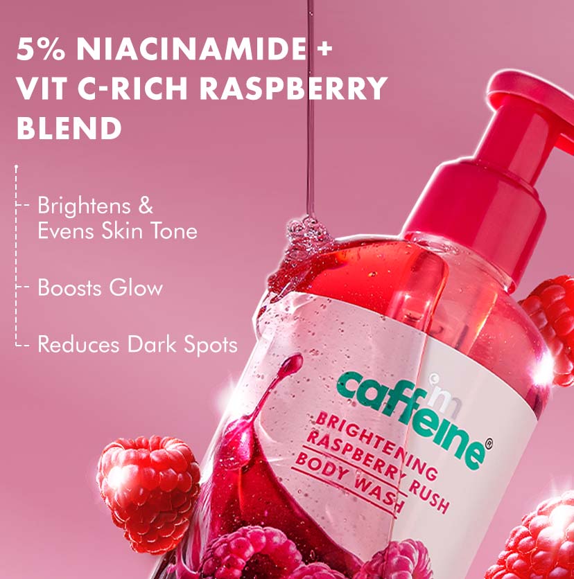 Brightening Body Wash | 5% Niacinamide & Raspberry Extracts (300ml)