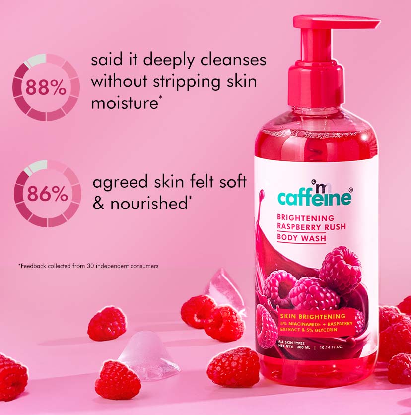 Brightening Body Wash | 5% Niacinamide & Raspberry Extracts (300ml)
