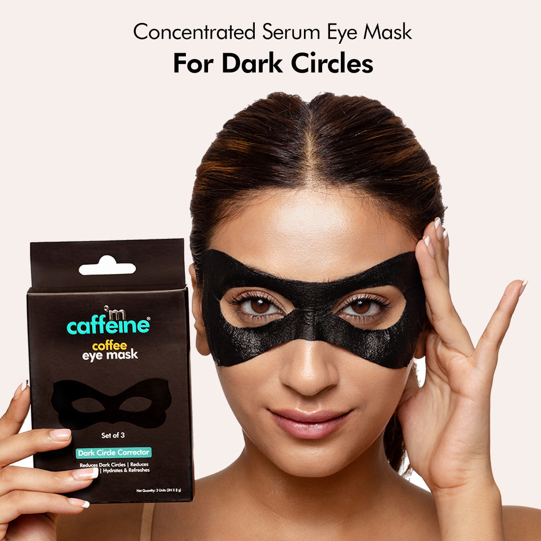 Coffee Eye Mask for Dark Circles with Vitamin C & Caffeine - 2x Hydration - 8g | Pack of 3