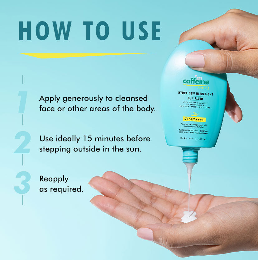 Sun Fix Hydra Dew Ultralight Sun Fluid SPF 50 PA++++ UVA/UVB Blue Light Protection - 50ml