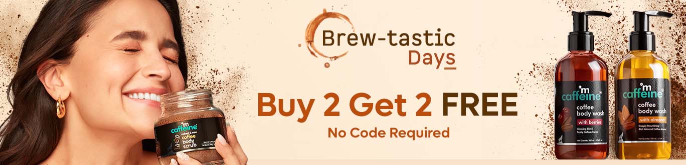 mCaffeine Brew-Tastic Days 💄 🔥 🔥BUY 2 GET 2 FREE On All Products + Instant 5% Prepaid Off