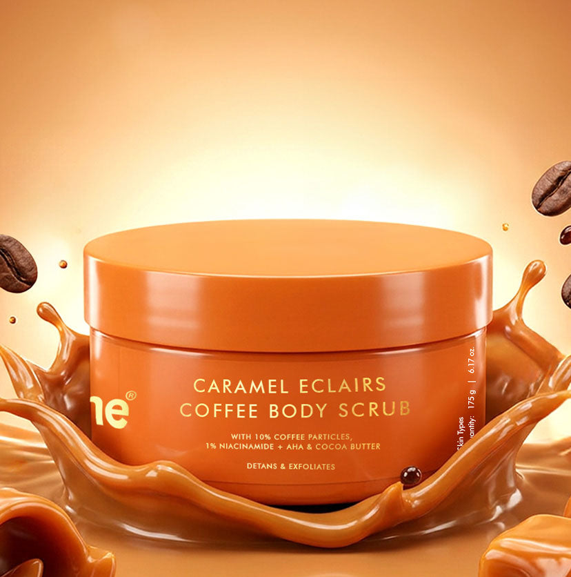 Caramel Eclairs Coffee Body Scrub - 175 g | 10% Coffee & AHAs