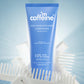 mCaffeine High Shine Intensifier Glossy Hair Conditioner 10% Shine Complex - AHA complex, rice water and keratin - blue tube among white combs