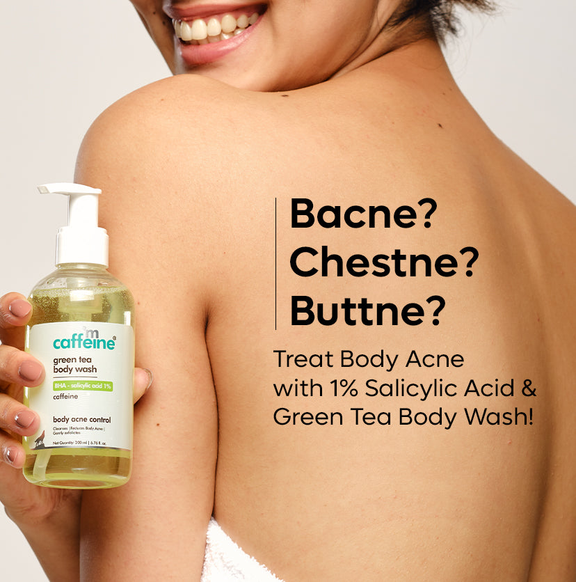 Green Tea & 1% BHA-Salicylic Acid Body Wash | Controls Body & Back Acne - 200 ml