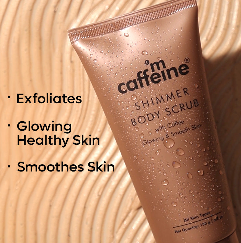 Shimmer Body Scrub with Coffee for Smooth & Glowing Skin | Limited Edition -  150 g