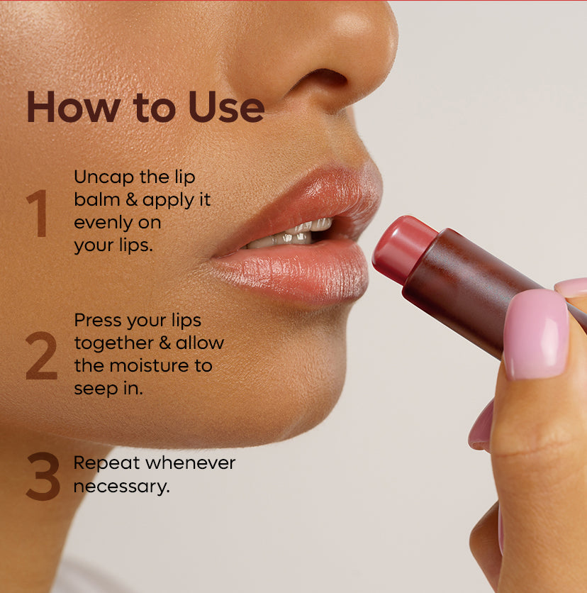 Choco Tinted Lip Balm with Berries for 24h Moisturization | With Cocoa Butter - 4.5g