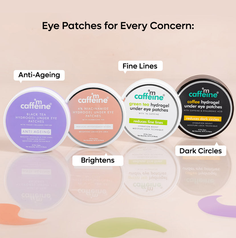 Coffee Hydrogel Under Eye Patches for Dark Circles with Caffeine & Hyaluronic Acid | 15 Pairs