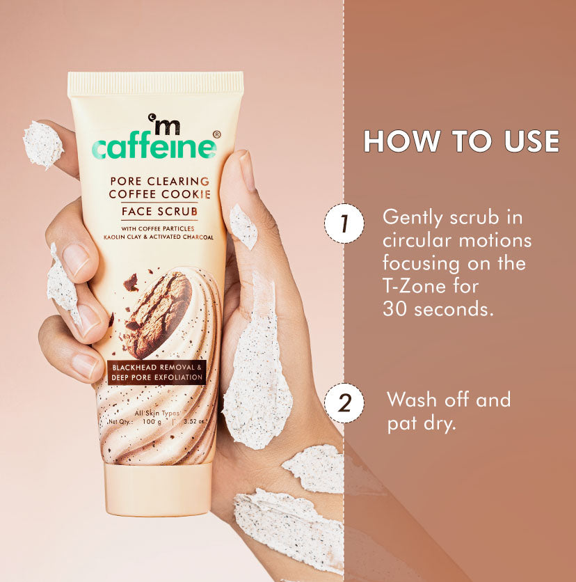 Pore Clear Coffee Cookie Face Scrub for Blackheads & Tan Removal- Pack of 2 (100 g)