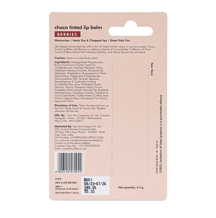 Choco Lip Balm with Berries (Pack of 2)