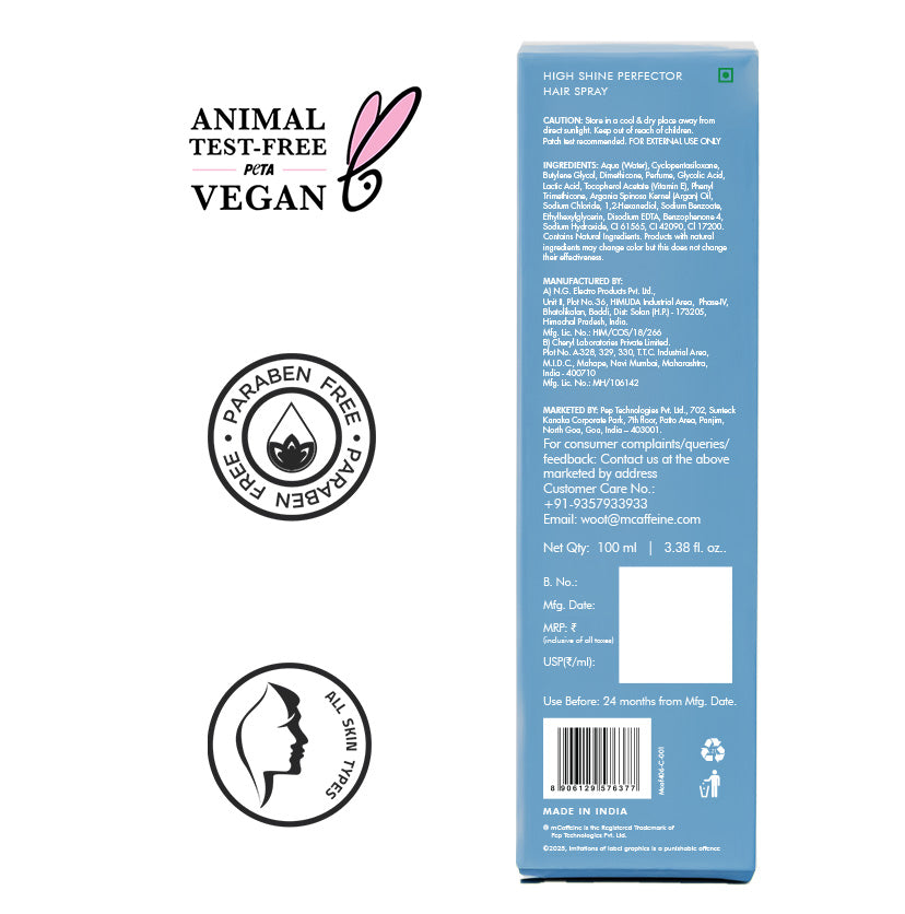 Anti-Frizz Perfume Hair Spray, 31% Shine Complex For Instant Gloss