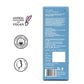 mCaffeine High Shine Glossing Shampoo 250 ml - back of carton with ingredients alongside PETA vegan and paraben free badges