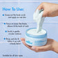 mCaffeine By The Blues Brightening Body Scrub 175 g - how to use panel with hands scooping scrub from the tub