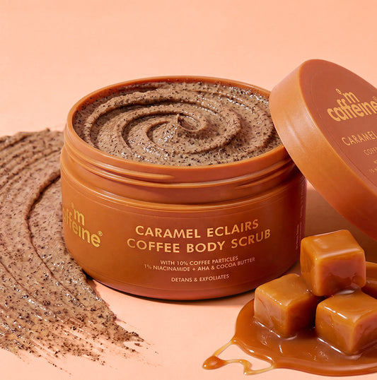 Caramel Eclairs Coffee Body Scrub - 175 g | 10% Coffee & AHAs