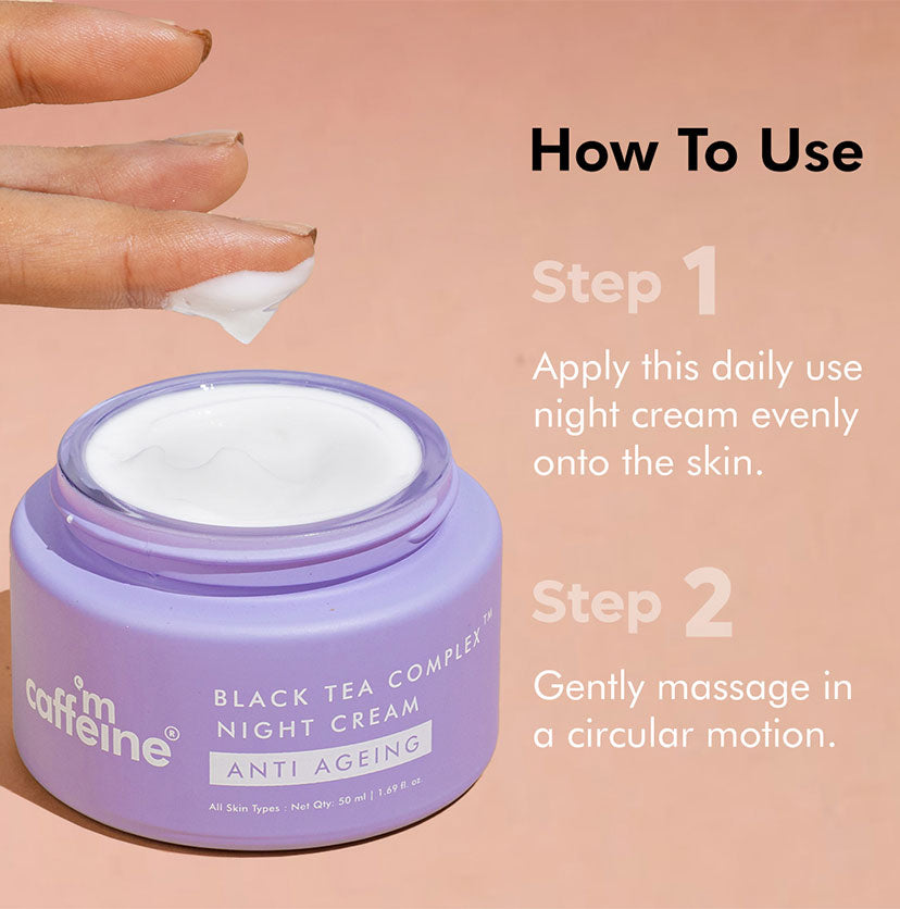 Anti-Ageing Night Cream with Black Tea Complex™ | Boosts Collagen by 80% - 50 ml