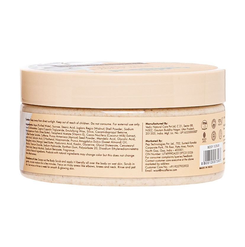 Coconut Cookie Body Scrub | Exfoliates & Removes Tan | Calming Coconut Aroma - 175g