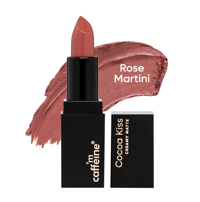 Cocoa Kiss Creamy Matte Nude Lipstick - Rose Martini