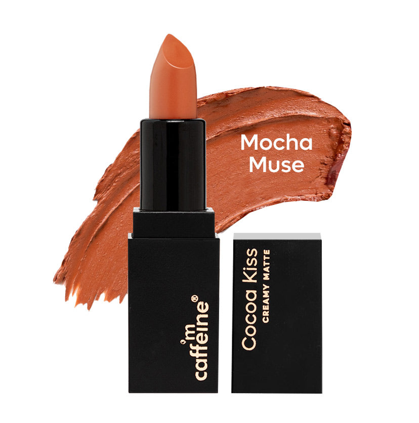 Cocoa Kiss Creamy Matte Nude Lipstick with Cocoa Butter - Mocha Muse