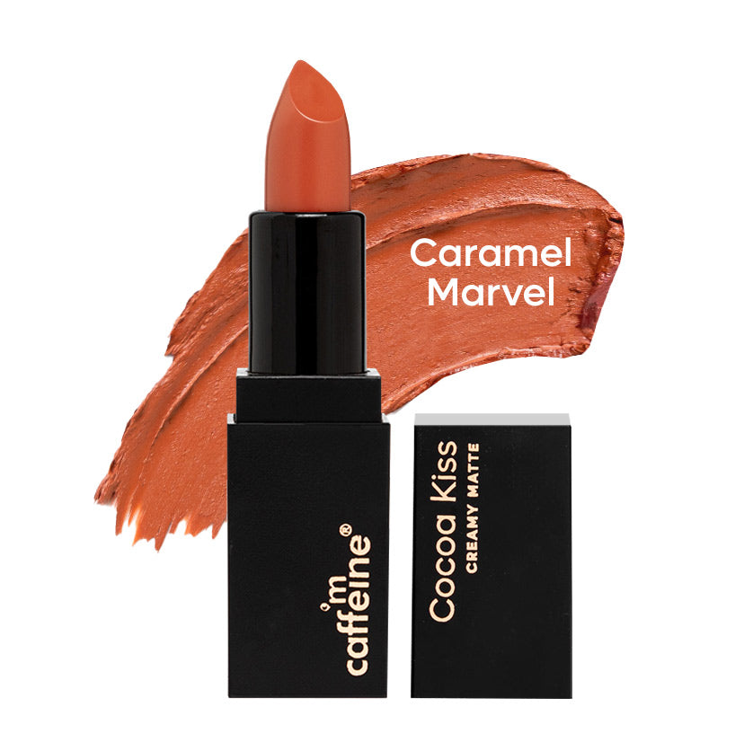 Cocoa Kiss Creamy Matte Nude Lipstick with Cocoa Butter - Caramel Marvel