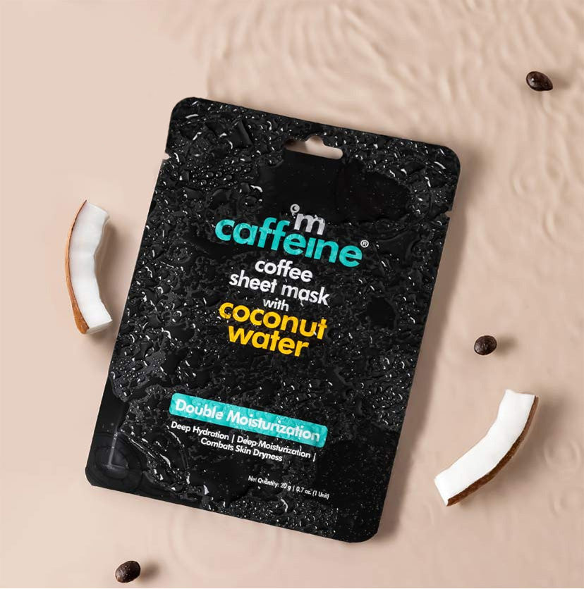 Coconut Water Coffee Sheet Mask for Double Moisturization - 20g each
