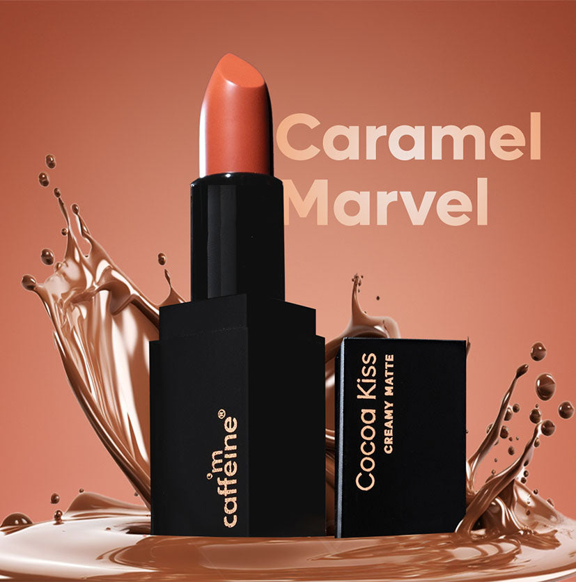 Cocoa Kiss Creamy Matte Nude Lipstick with Cocoa Butter - Caramel Marvel