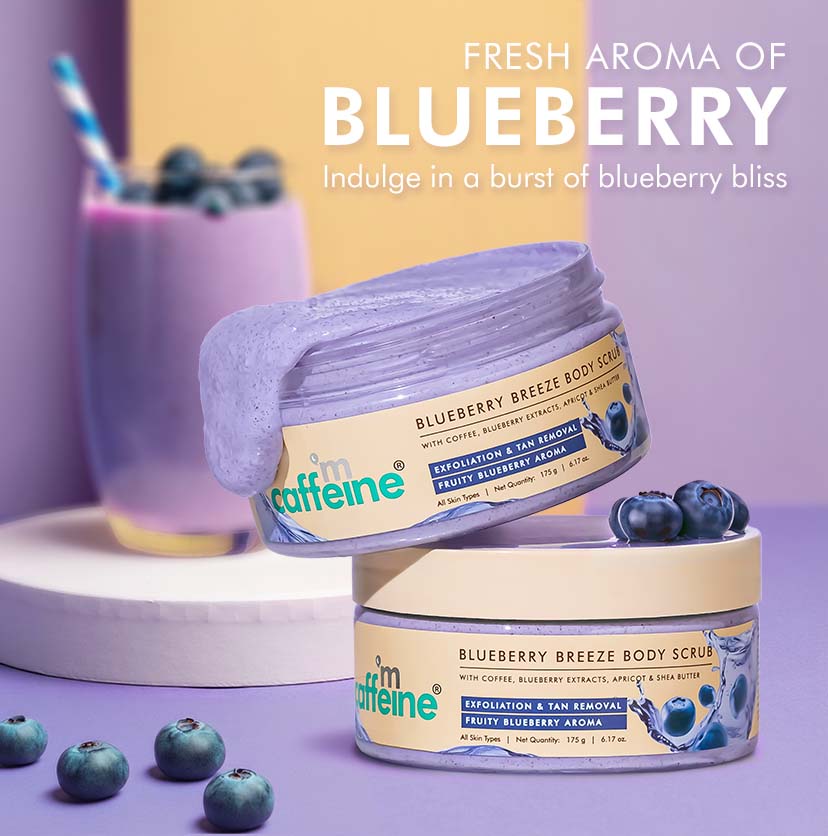 Blueberry Breeze Body Scrub | Exfoliates, Removes Tan | Fruity Blueberry Aroma - 175g