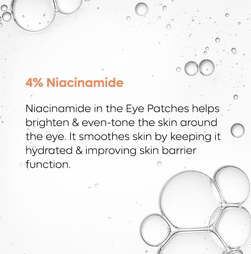 4% Niacinamide Hydrogel Under Eye Patches with Kombucha Tea | Pigmentation & Brightening - 15 Pairs