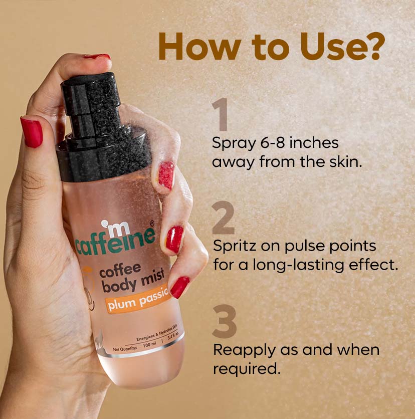Plum Passion Energizing Coffee Body Mist Long Lasting fragrance