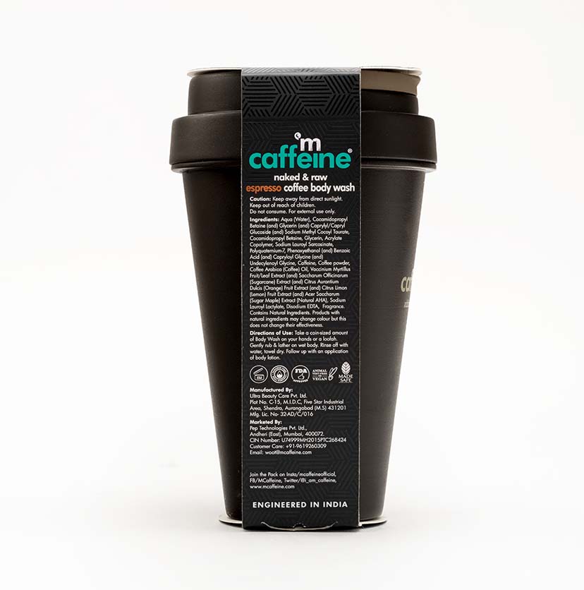 Espresso Coffee Body Wash + Scrub with Natural AHA | 300ml - Pack of 2