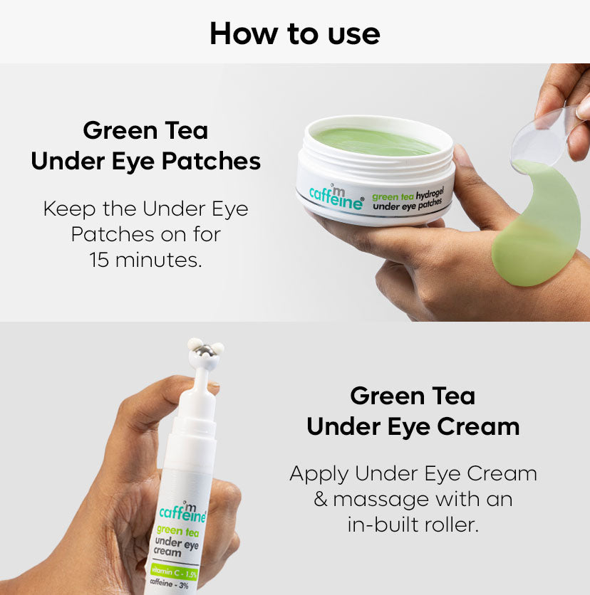 Green Tea Under Eye Cream (15 ml) + Green Tea Hydrogel Under Eye Patches