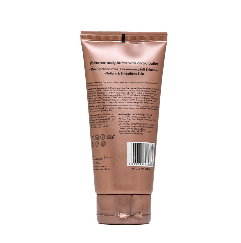 Shimmer Body Butter with Cocoa Butter for Shimmery & Glowing Skin | Limited Edition -  150 g