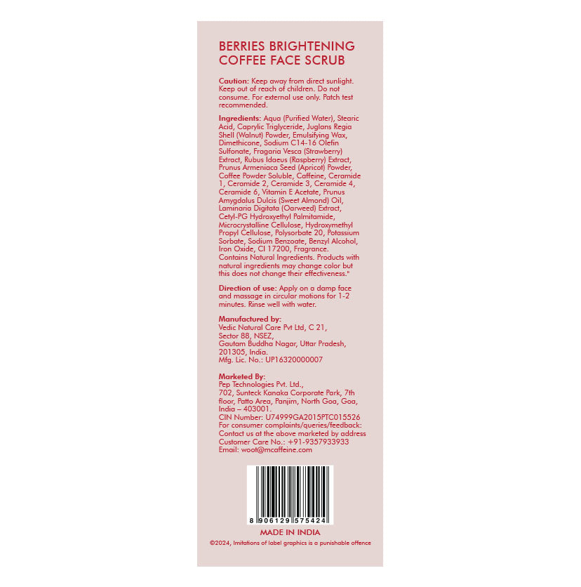 Berries Brightening Coffee Face Scrub - Pack of 2 - 75 gm