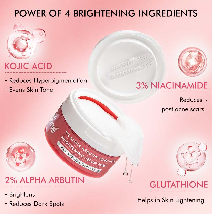 Brightening Serum Pads - 3% Niacinamide & Kojic Acid - 40 PCs (x1)