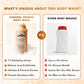 mCaffeine Caramel Crunch Exfoliating Body Wash 300 ml - comparison panel against ordinary body washes