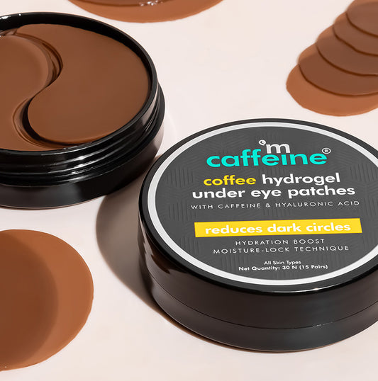 Coffee Hydrogel Under Eye Patches with Caffeine & HA - 15 Pairs