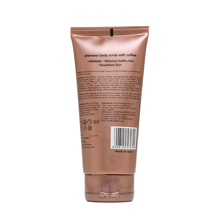 Shimmer Body Scrub with Coffee for Smooth & Glowing Skin | Limited Edition -  150 g