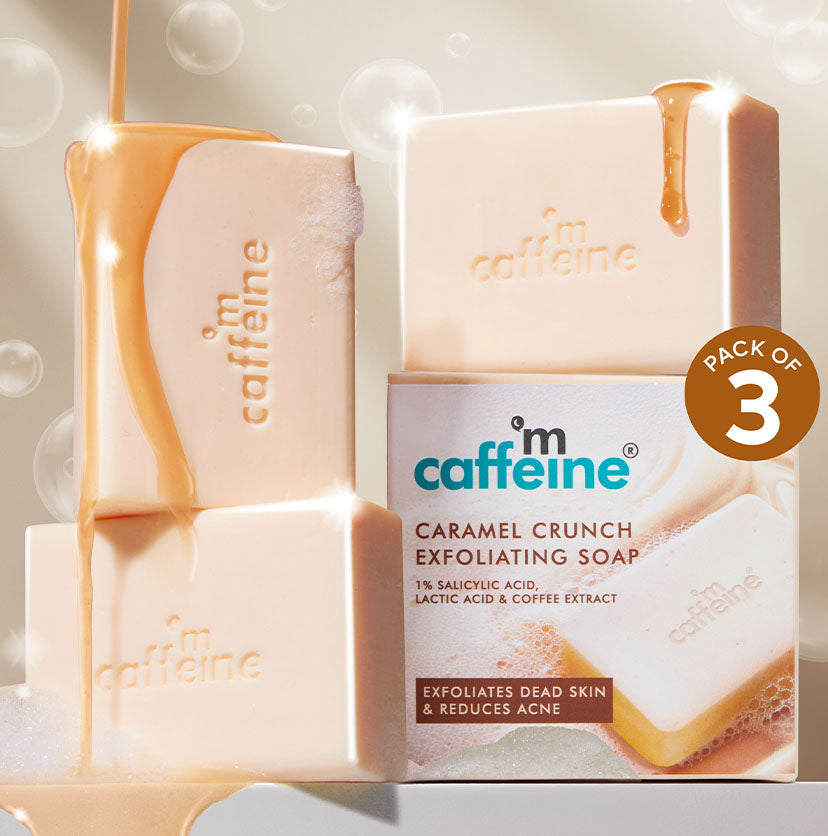 Exfoliating Tan Removal 1% Salicylic Acid & Lactic Acid Caramel Crunch Soap - 300g (3x100g)