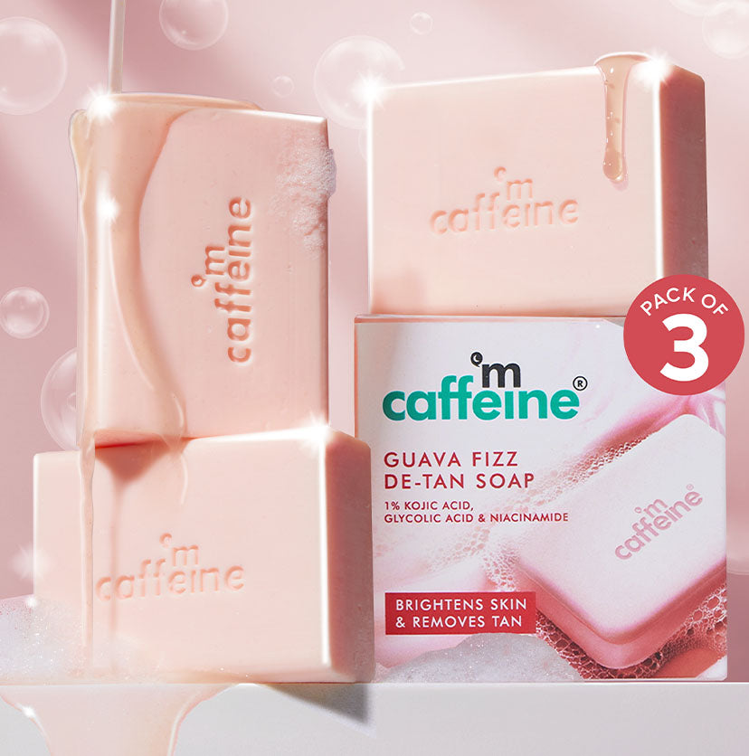 Brightening Tan Removal 1% Kojic Acid & Glutathione Guava Fizz Soap - 300g (3x100g)