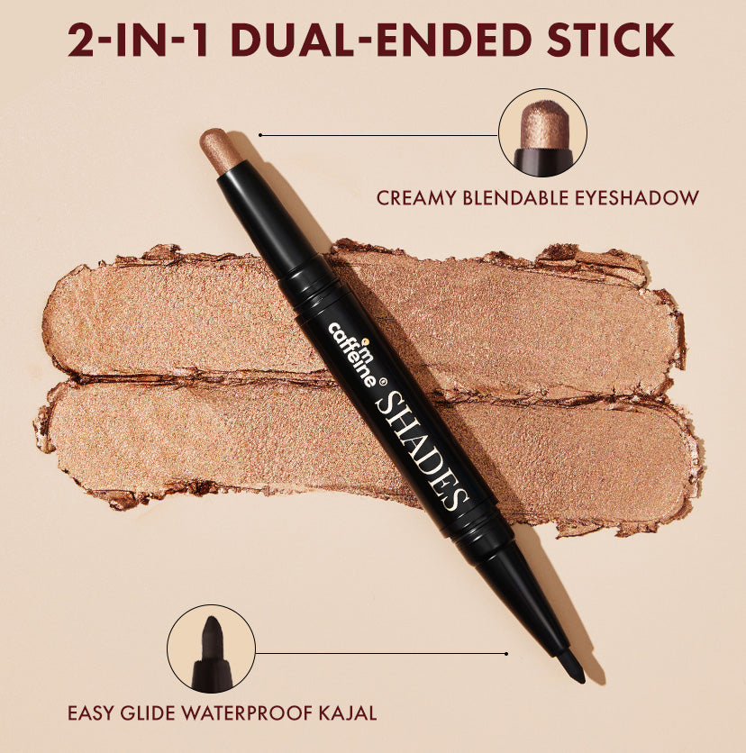 Duo-Verse 2-in-1 Kajal + Eyeshadow - Golden Hour & Black Magic, 1g & 0.25g