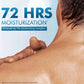 mCaffeine By the Blues Perfume Body Lotion 300 ml - 72-hour moisturisation panel with the 7% moisturising complex over a shoulder shot